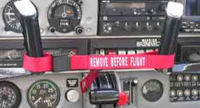 remove before flight aircraft controls