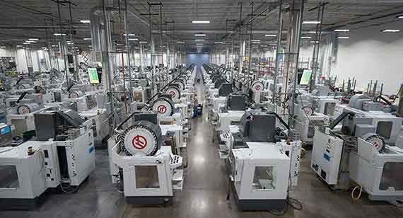 Machine Shop Floor at China Metal Parts