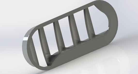 ABS plastic grill part