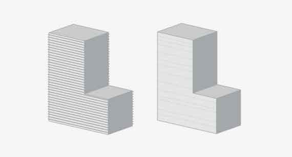 illustration of surface finish on DMLS part