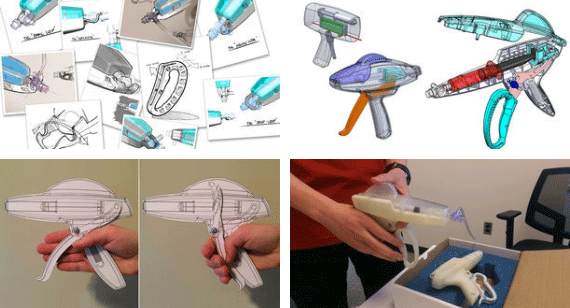 Prototype sketches and laser cut models