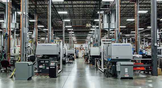 Production injection molding facility