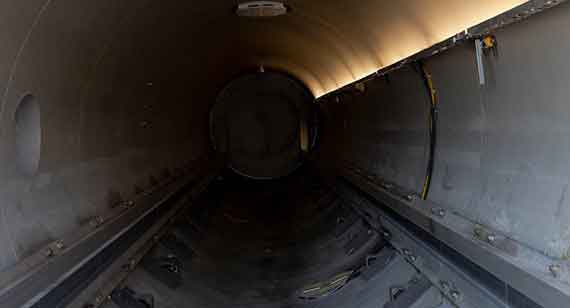 A look inside Virgin Hyperloop’s 500-meter test track in Moapa, Nev.