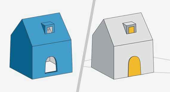 Illustration of molding a box