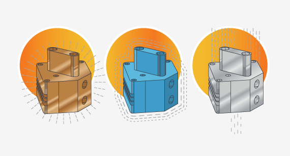 illustration for cnc materials with different properties