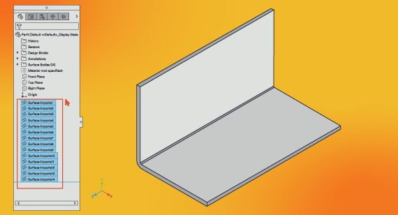 sheet metal part with ten surfaces