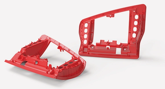 red thermoplastic automotive parts manufactured by China Metal Parts