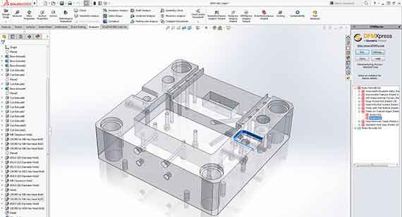 SOLIDWORKS DFMXPress for CNC Machining Design