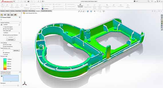 SOLIDWORKS Wall Thickness Analysis