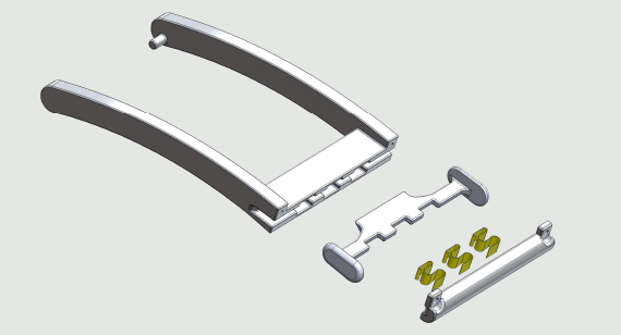 CAD file illustration of Whoop Inc wearable device manufactured by China Metal Parts